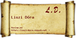 Liszi Dóra névjegykártya