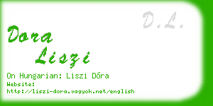 dora liszi business card